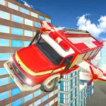 PLay Flying Fire Truck Driving Sim now!
